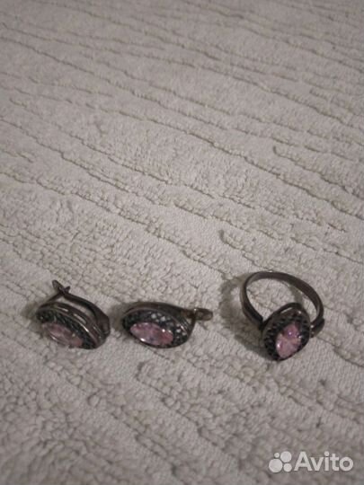 Набор кольцо+серьги