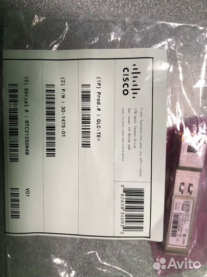 Cisco модуль оптич.GLC-TE и трансивер SFP-10G-LR-S