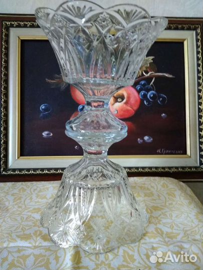 Ваза для фруктов на ножке СССР