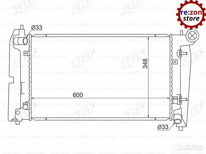 Радиатор Toyota Corolla (E120) 00-07 / Corolla Fie