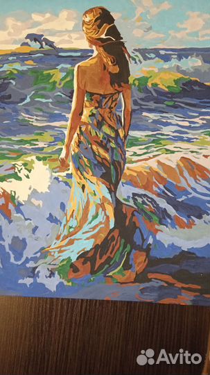 Картины по номерам в рамке под стеклом