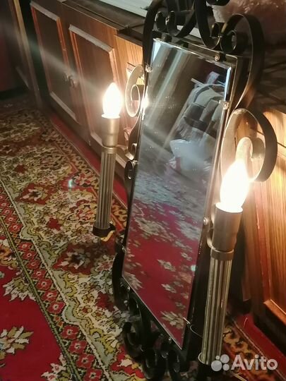 Винтажное Зеркало СССР с подсветом