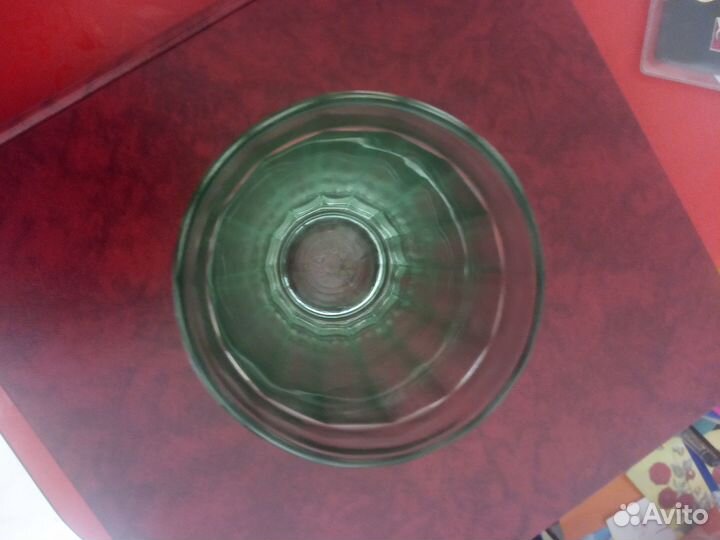 Стакан зелёный гранёный СССР 14граней