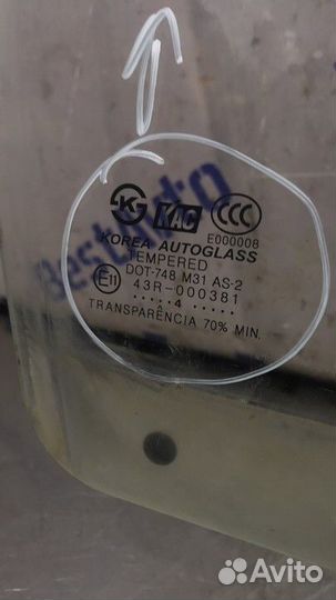 Стекло переднее правое Hyundai Accent 2 2004