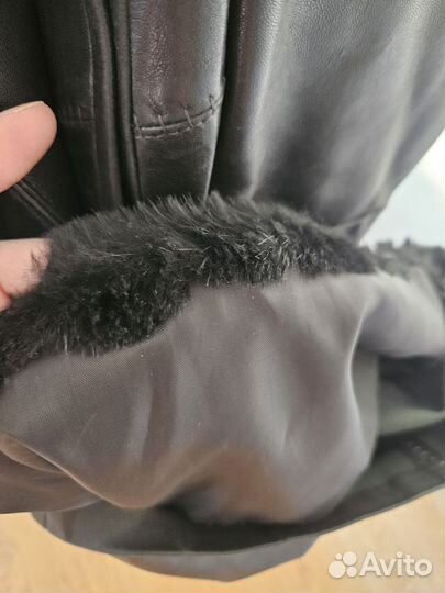 Продам кожаное женское пальто 54-56