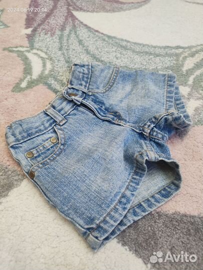 Джинсовые шорты и джинсовая юбка для девочки 92-98