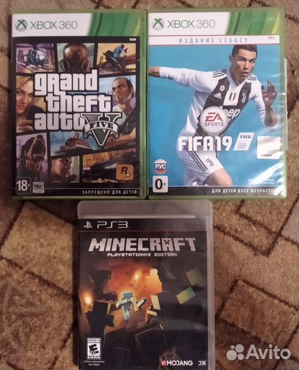 GTA V, Minecraft, Fifa 19