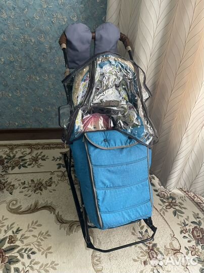 Детские санки коляска nika