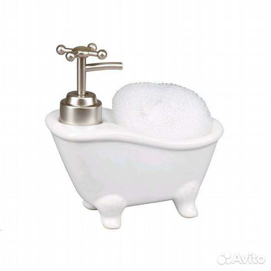 Набор для ванны с дозатором и губкой.Материал кера