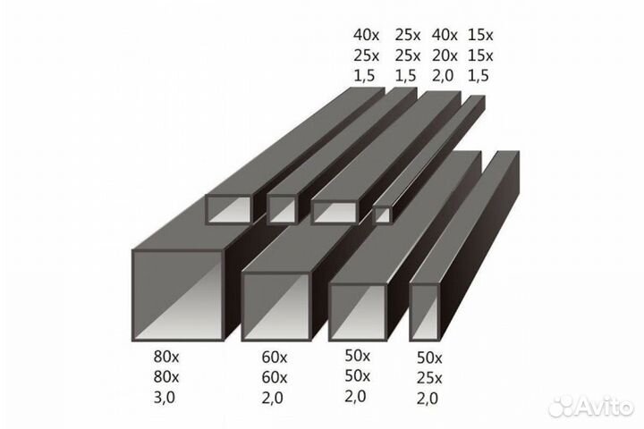 Профильная труба 40х25х1,5
