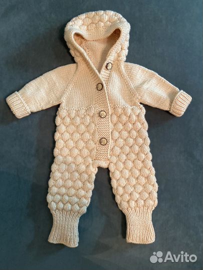 Вязаный комбинезон 62-68