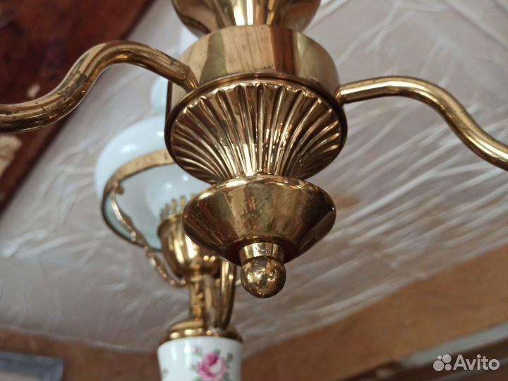 Винтажная люстра СССР керосинка Румыния свет