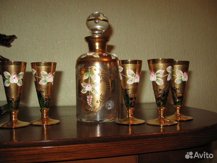 Советские Чайный сервиз Фарфор Стекло Винтаж СССР