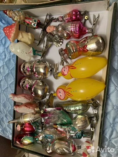 Елочные игрушки СССР на прищепке