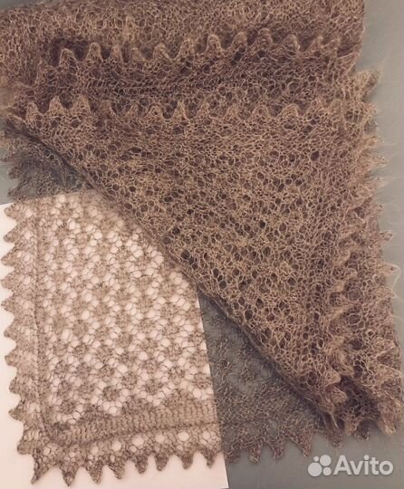 Оренбургский пуховый платок-палантин 140х70 см