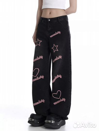 Джинсы широкие y2k