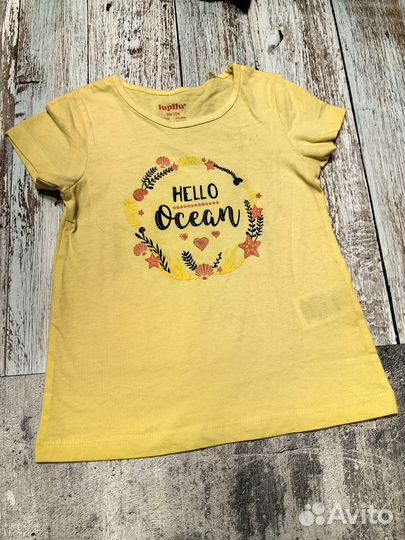 Набор новых футболок для девочки, размер 98-104