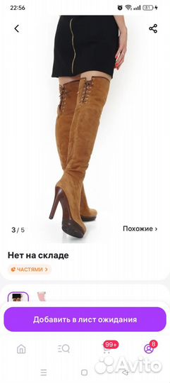 Сапоги ботфорты