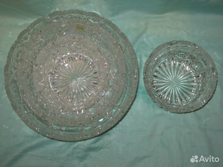 Набор салатников. Хрусталь. СССР