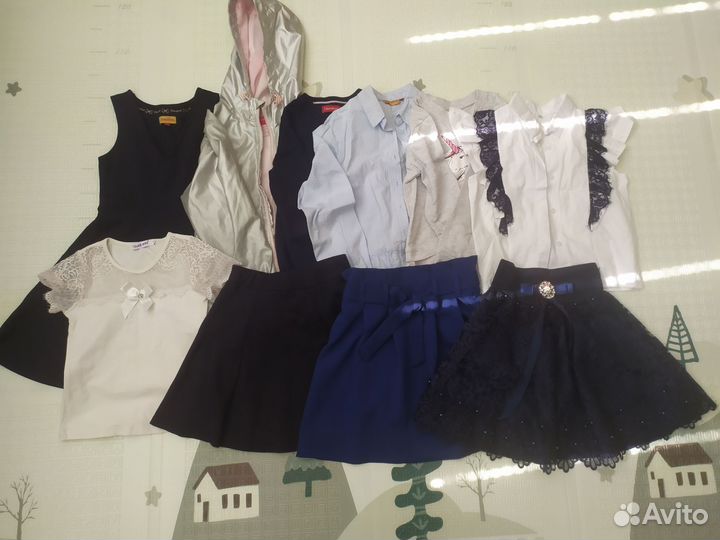 Школьные вещи для девочки 122 пакетом