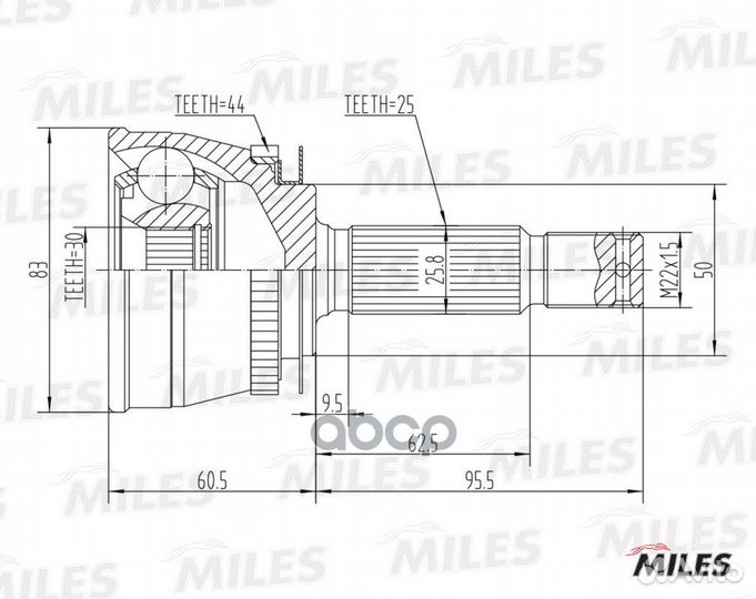 ШРУС наружный hyundai matrix (GKN 305305) GA20552