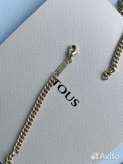 Серебряная цепь Tous bold motifs с мишкой