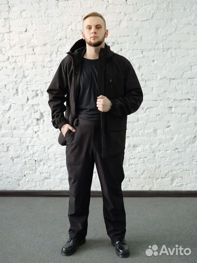 Демисезонный костюм inruska softshell, черный