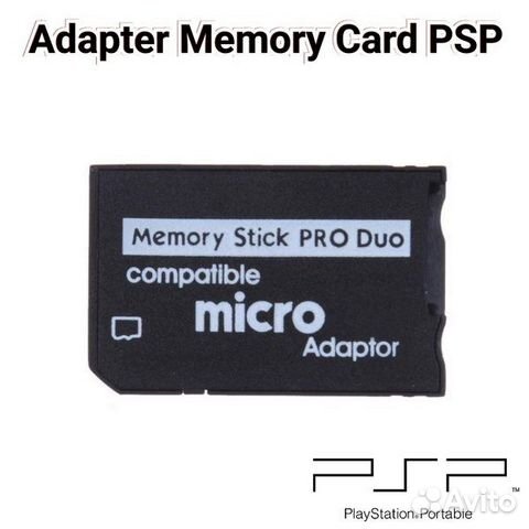 Адаптер Sony Memory Stick Pro Duo на Micro SD (Чер