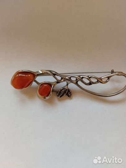 Серьги Конго с сердоликом