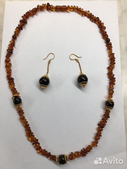 Комплект из янтаря СССР