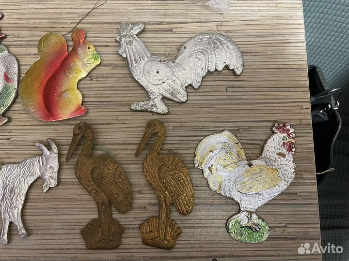 Елочные игрушки СССР картонные