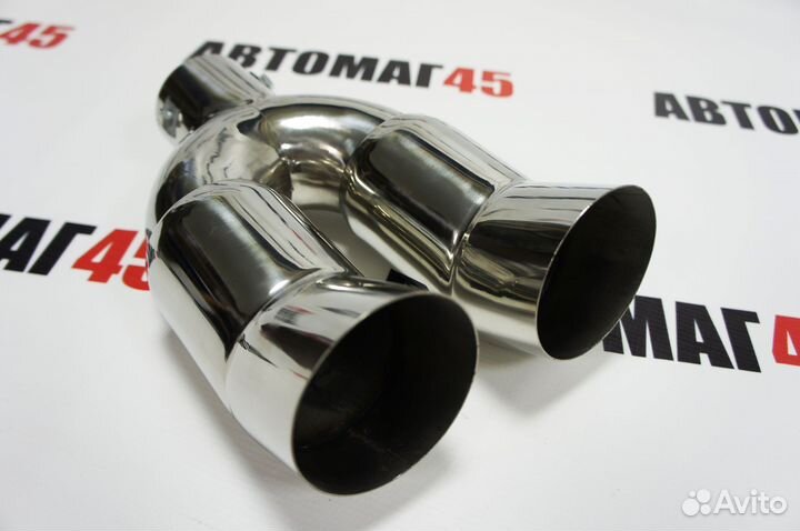 Насадки на глушитель двойная скошенная