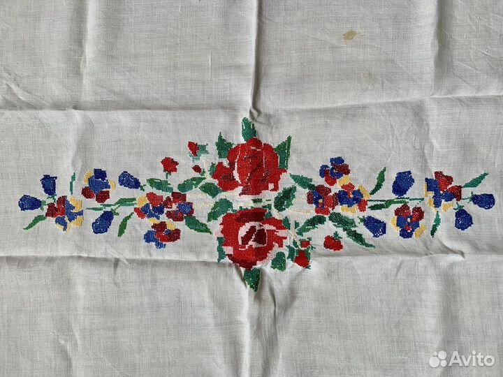 Дорожка/скатерть/рушник с вышивкой СССР ретро