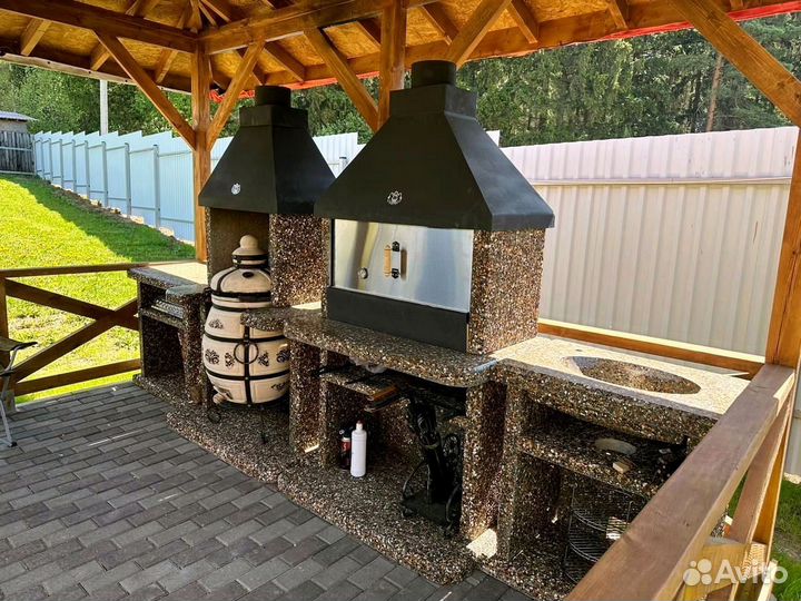 Печь барбекю, печь под казан, тандыр, гриль