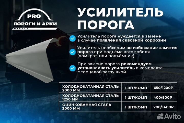 Ремонтные пороги Chery Fora (A21)