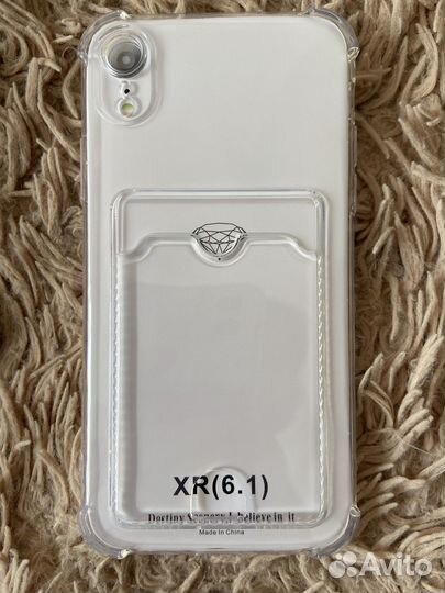 Чехол для iPhone XR (новый) с картой прозрачный