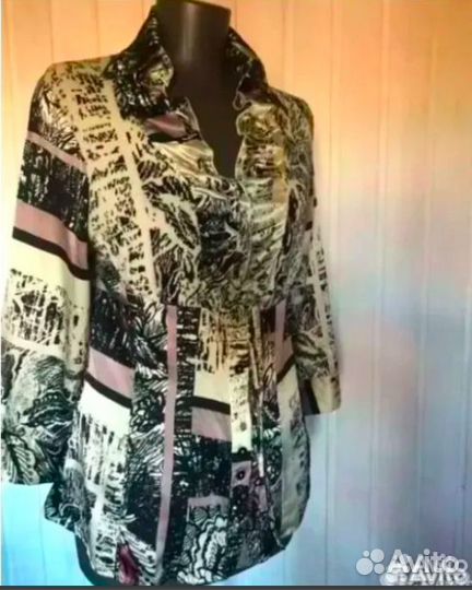 Шелк натуральный новая блуза Tricot Chic Италия