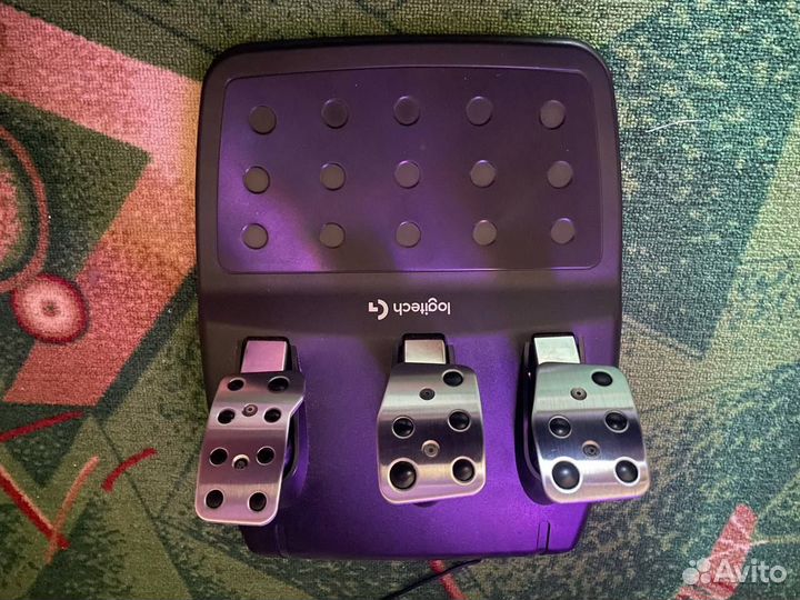 Игровой руль 900 градусов 3 педали и кпп