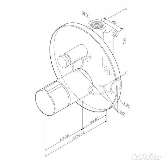 Смеситель для душа AM.PM X-Joy TouchReel F85A4570