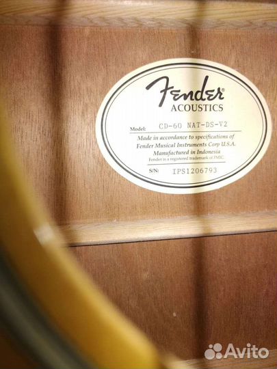 Акустическая гитара fender cd 60
