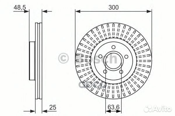 Тормозной диск 0986479956 Bosch
