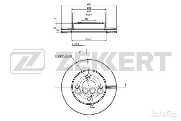 Диск торм. перед. Suzuki Ignis (MF) 16- bs-6442