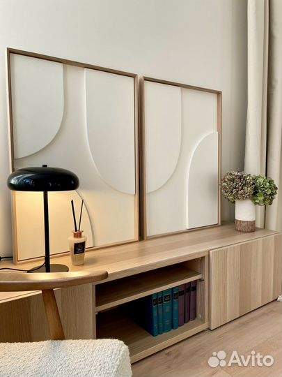 Современное панно (мдф в эмали + шпон дуба)