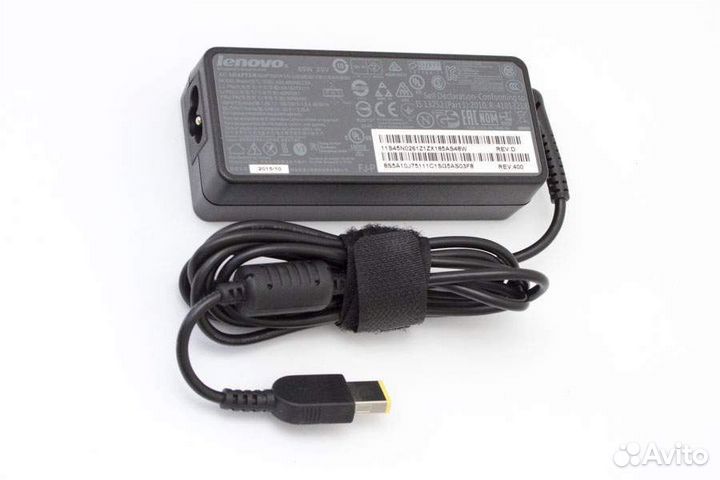 Блок питания Lenovo 20v-3.25а / 65w прямоугольный