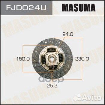 Диск сцепления Masuma fjd024u Masuma