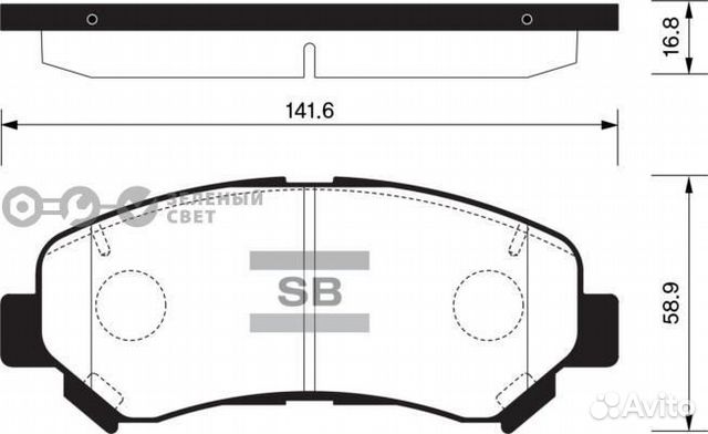 Sangsin brake SP1451 Колодки тормозные передние ni