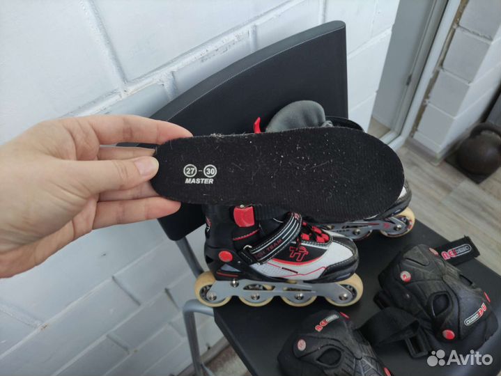 Роликовые коньки 27-30 и наколенники