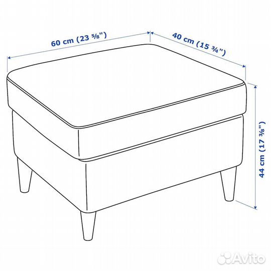 Табурет для ног новый икеа страндмон