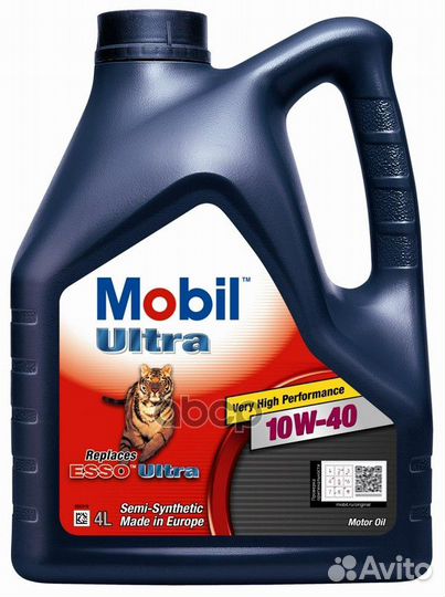 Mobil Ultra 10W40 (4L) масло моторное полусин