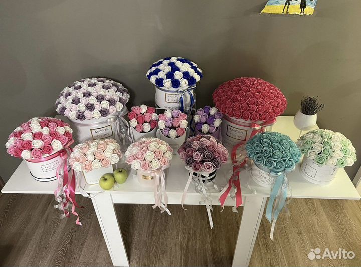 Букет мыльных роз на 1 сентября подарок Учителю